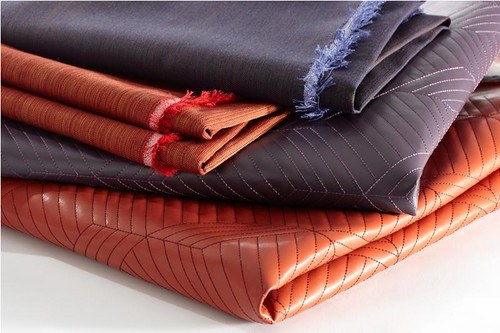 Colourful folded fabrics